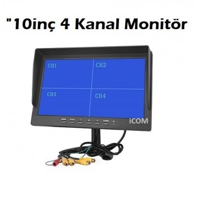 10 inç 4 Kanal Ahd Araç Monitör Sd Kart Girişli IWC-2280