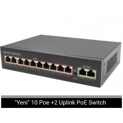 10 Port Poe Switch 10/100M + 2 Port Uplink ICP-10