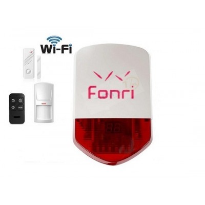 Fonri Wifi Akıllı Ev Alarm Sistemi Kablosuz Alarm Seti F-1G