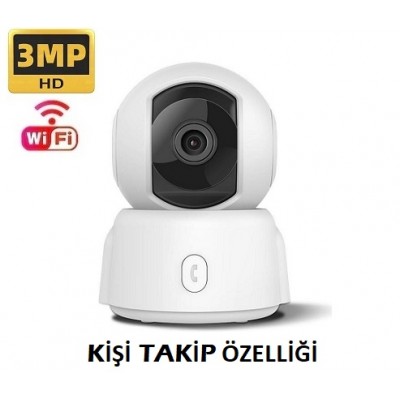 Bebek kamerası 3MP Hareket Takipli Kablosuz Wifi Kamera T-2990