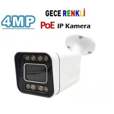 4MP UltraHD Gece Renkli IP Bullet Kamera 70 Metre IC-309