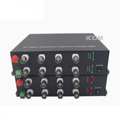 8 Kanal Fiber Media Converter Dijitalden Ahd ye 8CH BNC Dönüştürücü ICX-80