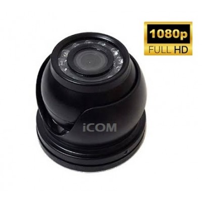 Araç Mini Metal Dome 2MP Full HD Gece Görüşlü Kamera Siyah IC-702