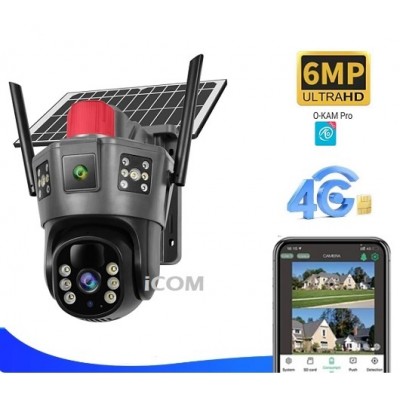 6MP Çift Kameralı 4G Sim Kartlı Solar Kamera ICC-7091