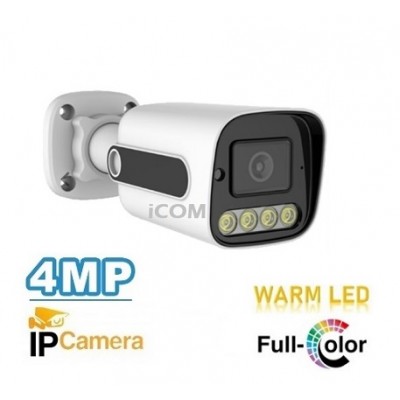 4MP IP Bullet Güvenlik Kamerası FullColor Warm Led IC-4221