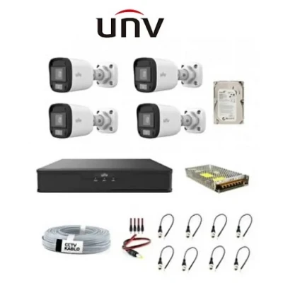 Uniview 4'lü 2mp 2.8mm 500gb Hdd Güvenlik Kamera Seti icomU-87